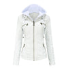 Faux Leather Hooded Zip-Up Jacket-Jackets-Krush Kandy, Women's Online Fashion Boutique Located in Phoenix, Arizona (Scottsdale Area)