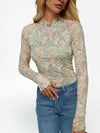 Meadow Mist Mesh Long Sleeve Top-Tops-Krush Kandy, Women's Online Fashion Boutique Located in Phoenix, Arizona (Scottsdale Area)