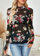 Sheer Floral Long Sleeve Top-Cardigan-Krush Kandy, Women's Online Fashion Boutique Located in Phoenix, Arizona (Scottsdale Area)