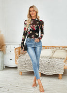 Sheer Floral Long Sleeve Top-Cardigan-Krush Kandy, Women's Online Fashion Boutique Located in Phoenix, Arizona (Scottsdale Area)