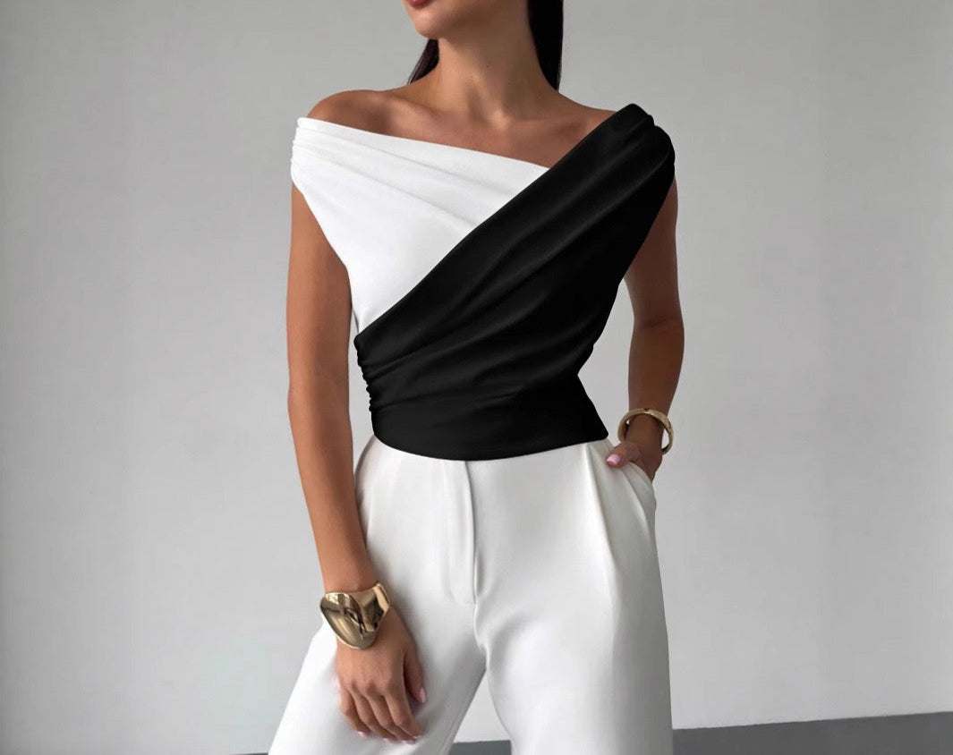 Yin & Yang Off The Shoulder Top-Tops-Krush Kandy, Women's Online Fashion Boutique Located in Phoenix, Arizona (Scottsdale Area)