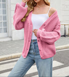Pretty In Pink Button Cardigan-Tops-Krush Kandy, Women's Online Fashion Boutique Located in Phoenix, Arizona (Scottsdale Area)