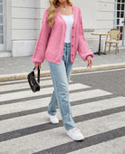 Pretty In Pink Button Cardigan-Tops-Krush Kandy, Women's Online Fashion Boutique Located in Phoenix, Arizona (Scottsdale Area)