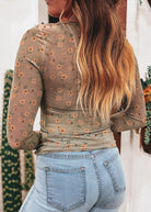 Sheer Daisy Long Sleeve Top-Long Sleeve Tops-Krush Kandy, Women's Online Fashion Boutique Located in Phoenix, Arizona (Scottsdale Area)
