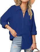 Let Loose Long Sleeve Blouse-Blouses-Krush Kandy, Women's Online Fashion Boutique Located in Phoenix, Arizona (Scottsdale Area)