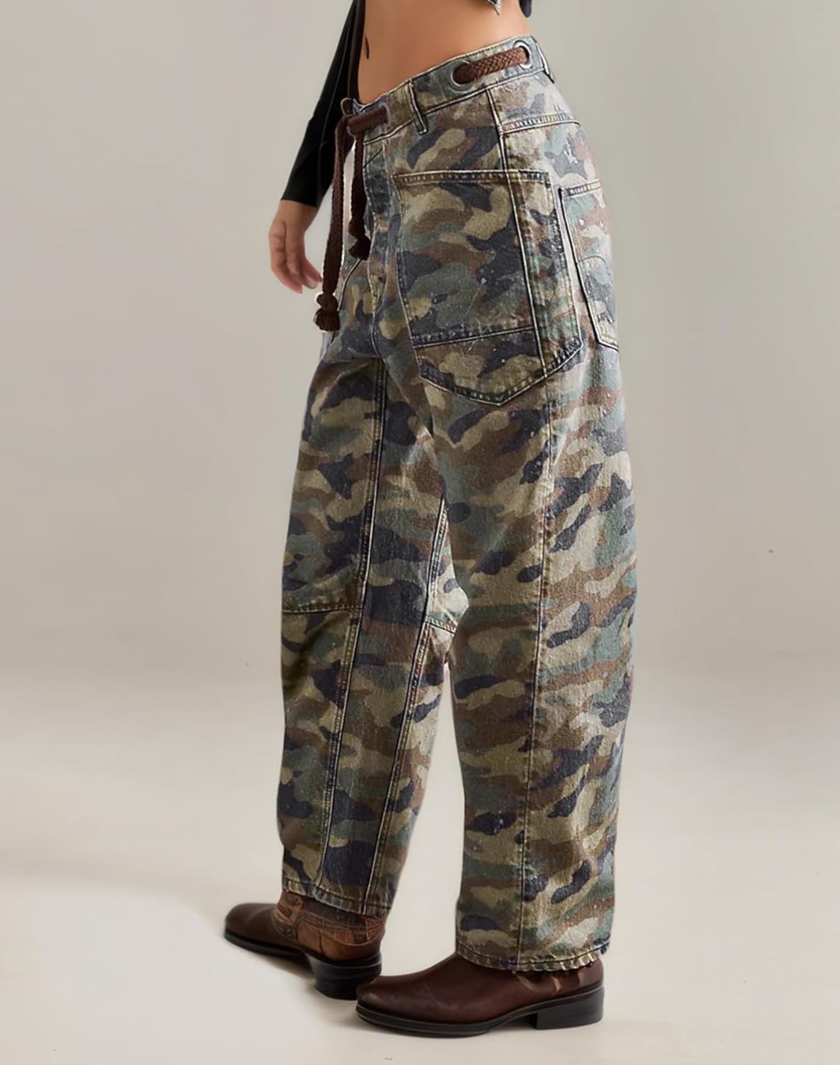 Drawstring Denim Pants-Pants-Krush Kandy, Women's Online Fashion Boutique Located in Phoenix, Arizona (Scottsdale Area)