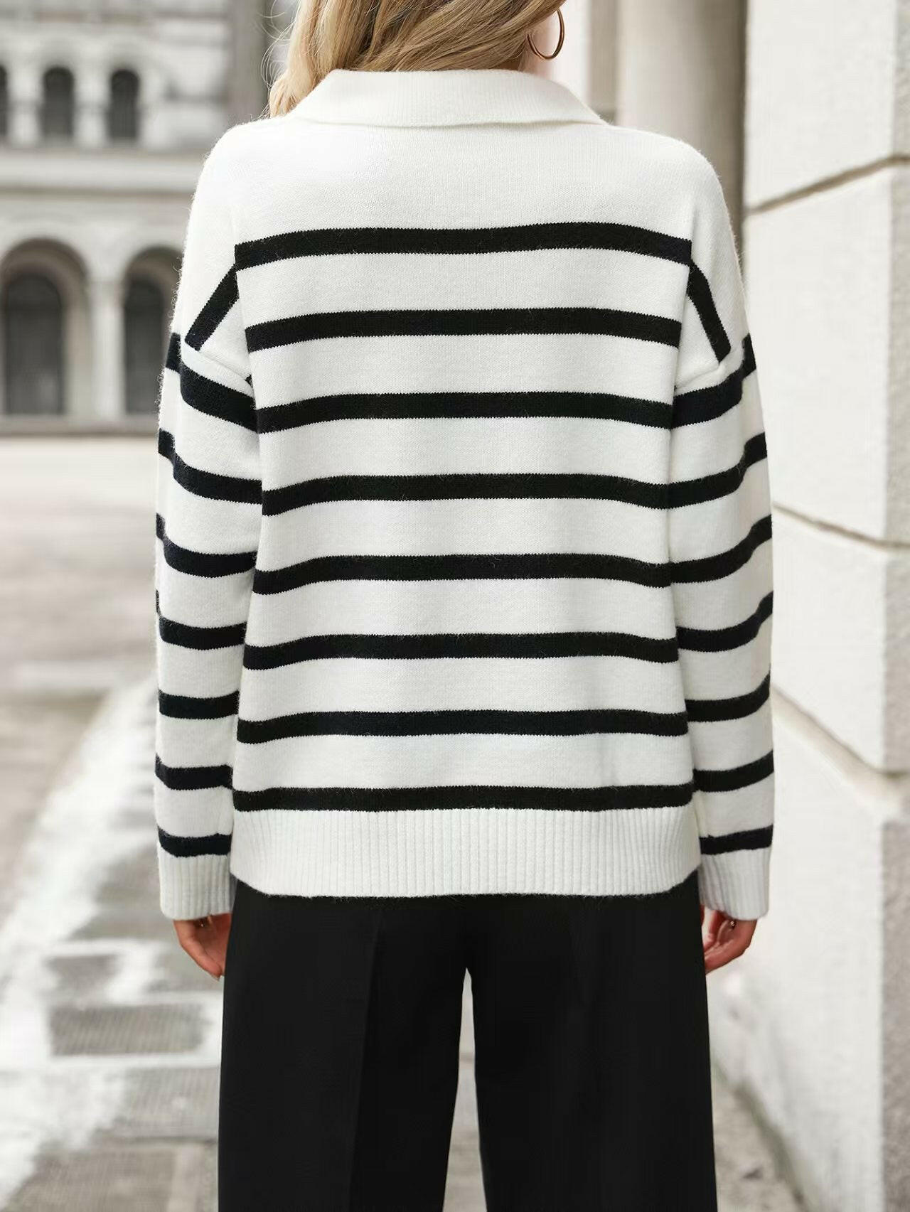 Coastal Stripes Knit Sweater-Sweaters-Krush Kandy, Women's Online Fashion Boutique Located in Phoenix, Arizona (Scottsdale Area)