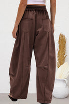 Wide Leg Contrast Barrel Pants-Pants-Krush Kandy, Women's Online Fashion Boutique Located in Phoenix, Arizona (Scottsdale Area)