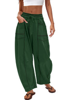 Wide Leg Contrast Barrel Pants-Pants-Krush Kandy, Women's Online Fashion Boutique Located in Phoenix, Arizona (Scottsdale Area)