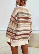 Retro Sunrise Stripe Knit Long Sleeve-Long Sleeve Tops-Krush Kandy, Women's Online Fashion Boutique Located in Phoenix, Arizona (Scottsdale Area)