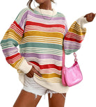 Retro Sunrise Stripe Knit Long Sleeve-Long Sleeve Tops-Krush Kandy, Women's Online Fashion Boutique Located in Phoenix, Arizona (Scottsdale Area)