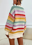 Retro Sunrise Stripe Knit Long Sleeve-Long Sleeve Tops-Krush Kandy, Women's Online Fashion Boutique Located in Phoenix, Arizona (Scottsdale Area)