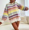 Retro Sunrise Stripe Knit Long Sleeve-Long Sleeve Tops-Krush Kandy, Women's Online Fashion Boutique Located in Phoenix, Arizona (Scottsdale Area)