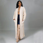 Set The Tone Open Long Knit Pocket Cardigan-Cardigans-Krush Kandy, Women's Online Fashion Boutique Located in Phoenix, Arizona (Scottsdale Area)