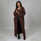 Set The Tone Open Long Knit Pocket Cardigan-Cardigans-Krush Kandy, Women's Online Fashion Boutique Located in Phoenix, Arizona (Scottsdale Area)