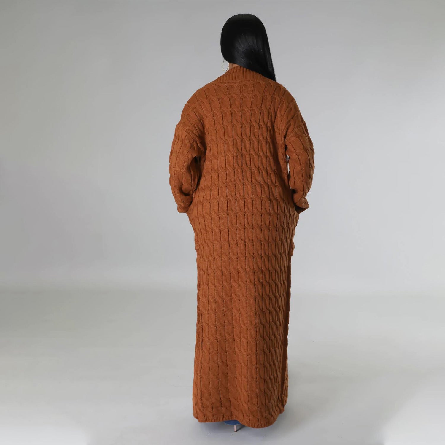 Set The Tone Open Long Knit Pocket Cardigan-Cardigans-Krush Kandy, Women's Online Fashion Boutique Located in Phoenix, Arizona (Scottsdale Area)