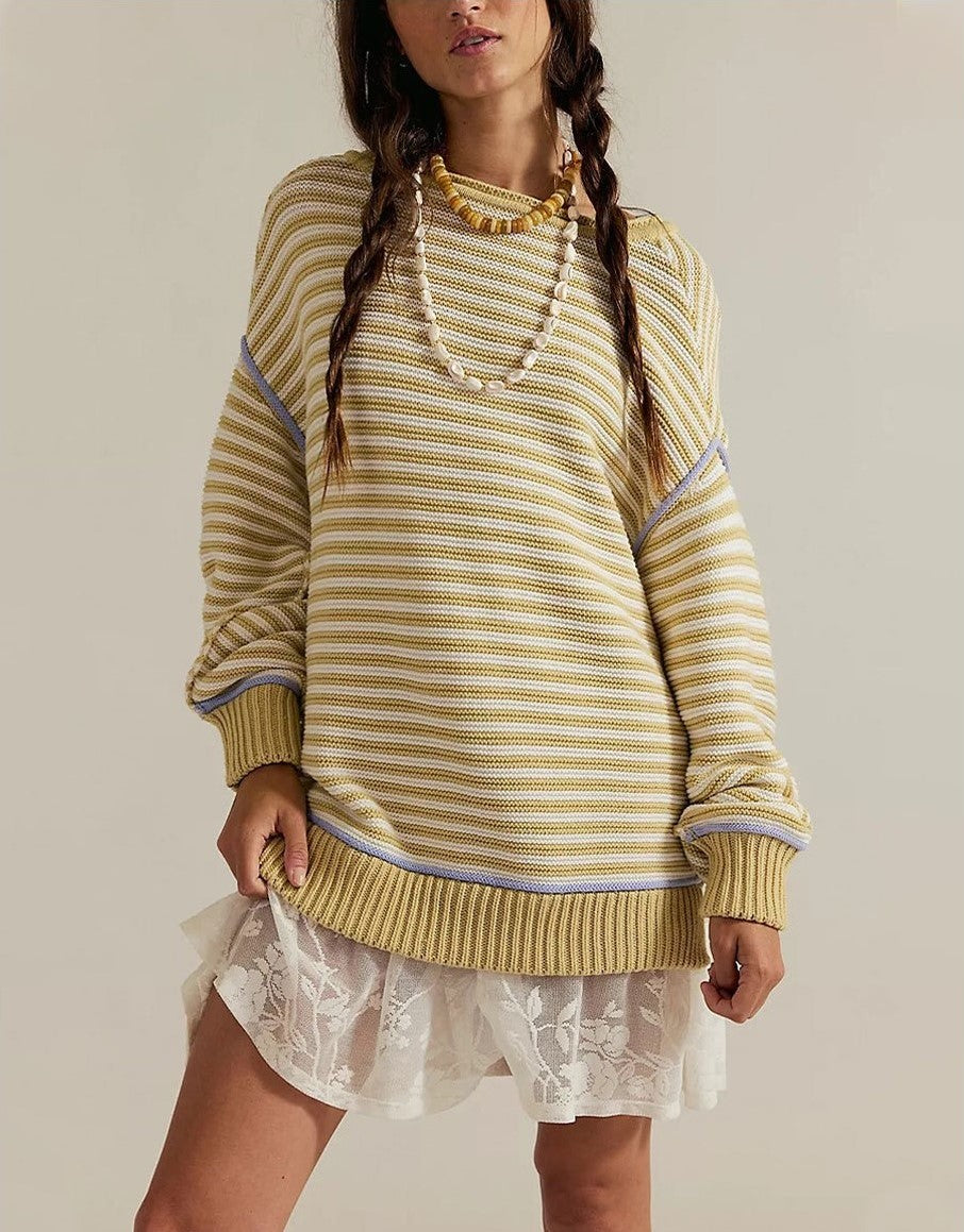 Classic Oversized Stripe Sweater-Tops-Krush Kandy, Women's Online Fashion Boutique Located in Phoenix, Arizona (Scottsdale Area)