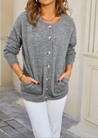 Button Up Cardigan-Tops-Krush Kandy, Women's Online Fashion Boutique Located in Phoenix, Arizona (Scottsdale Area)