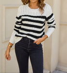 Krush Kandy Stripe Sweater-Tops-Krush Kandy, Women's Online Fashion Boutique Located in Phoenix, Arizona (Scottsdale Area)