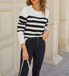 Krush Kandy Stripe Sweater-Tops-Krush Kandy, Women's Online Fashion Boutique Located in Phoenix, Arizona (Scottsdale Area)