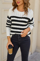 Krush Kandy Stripe Sweater-Tops-Krush Kandy, Women's Online Fashion Boutique Located in Phoenix, Arizona (Scottsdale Area)