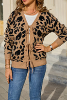 Falling For You Leopard Tie Cardigan-Tops-Krush Kandy, Women's Online Fashion Boutique Located in Phoenix, Arizona (Scottsdale Area)