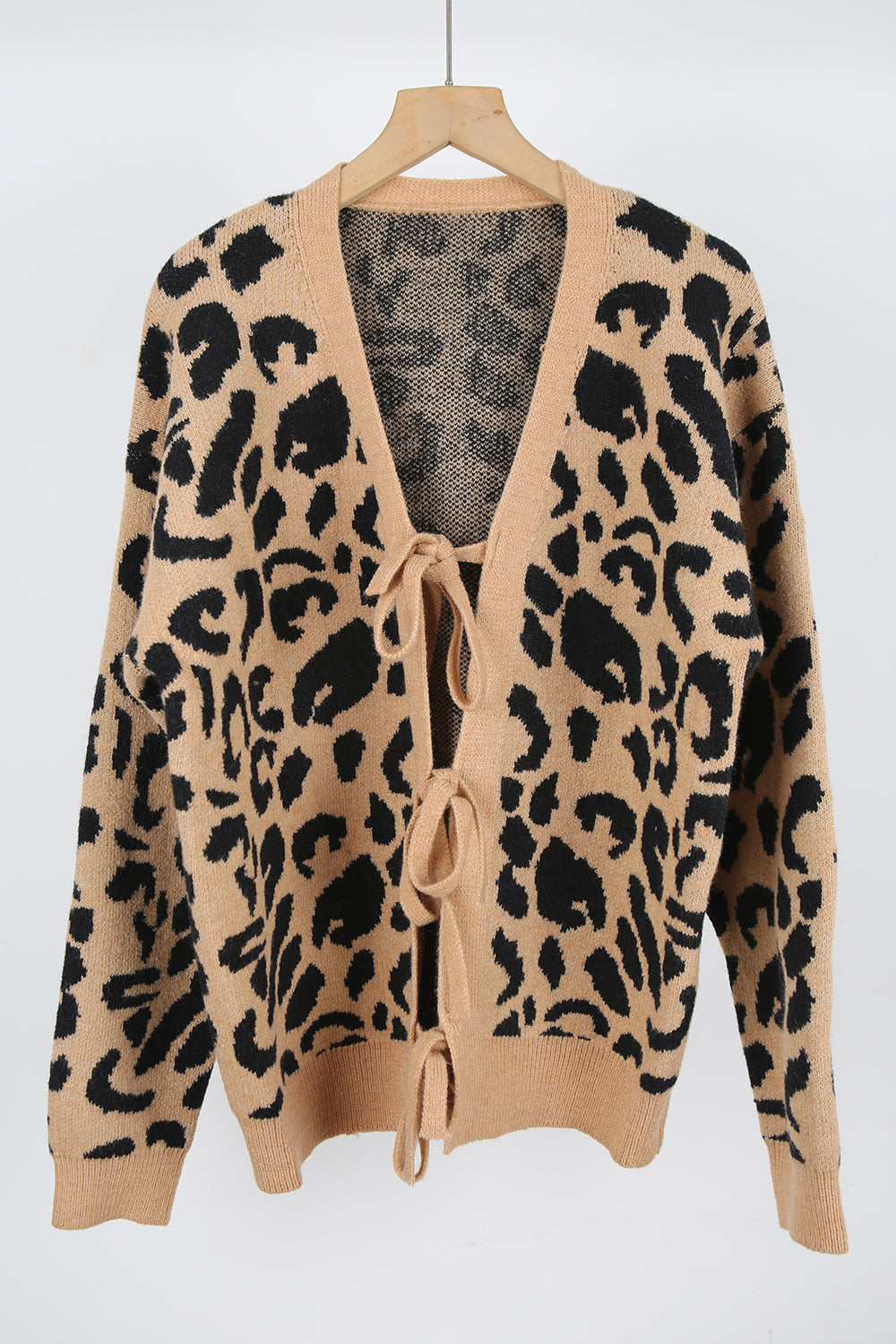 Falling For You Leopard Tie Cardigan-Tops-Krush Kandy, Women's Online Fashion Boutique Located in Phoenix, Arizona (Scottsdale Area)