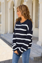Candy Threads Stripe Sweater-Tops-Krush Kandy, Women's Online Fashion Boutique Located in Phoenix, Arizona (Scottsdale Area)