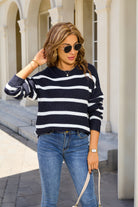 Candy Threads Stripe Sweater-Tops-Krush Kandy, Women's Online Fashion Boutique Located in Phoenix, Arizona (Scottsdale Area)