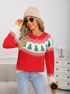 Vintage Pines Soft Knit Holiday Sweater-Sweaters-Krush Kandy, Women's Online Fashion Boutique Located in Phoenix, Arizona (Scottsdale Area)