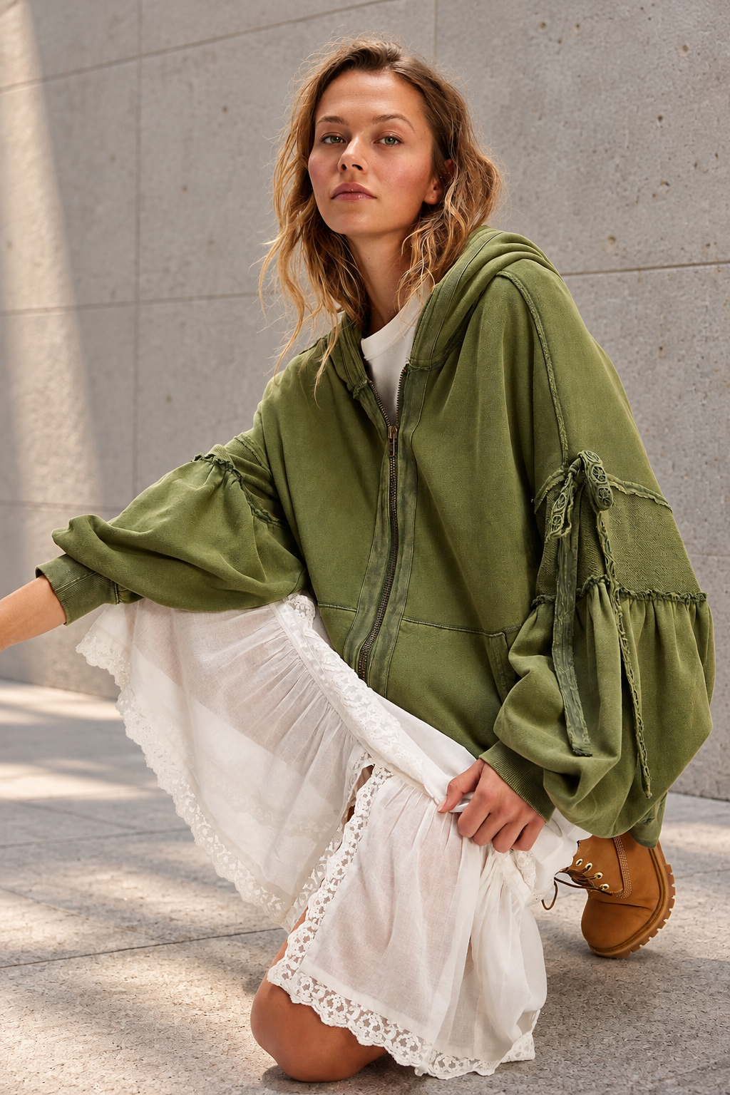 Olive Hoodie and Ivory Lace Skirt.png