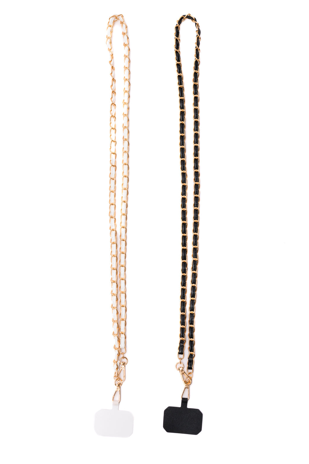 PU Leather Gold Chain Cell Phone Lanyard Set of 2-Accessories-Krush Kandy, Women's Online Fashion Boutique Located in Phoenix, Arizona (Scottsdale Area)