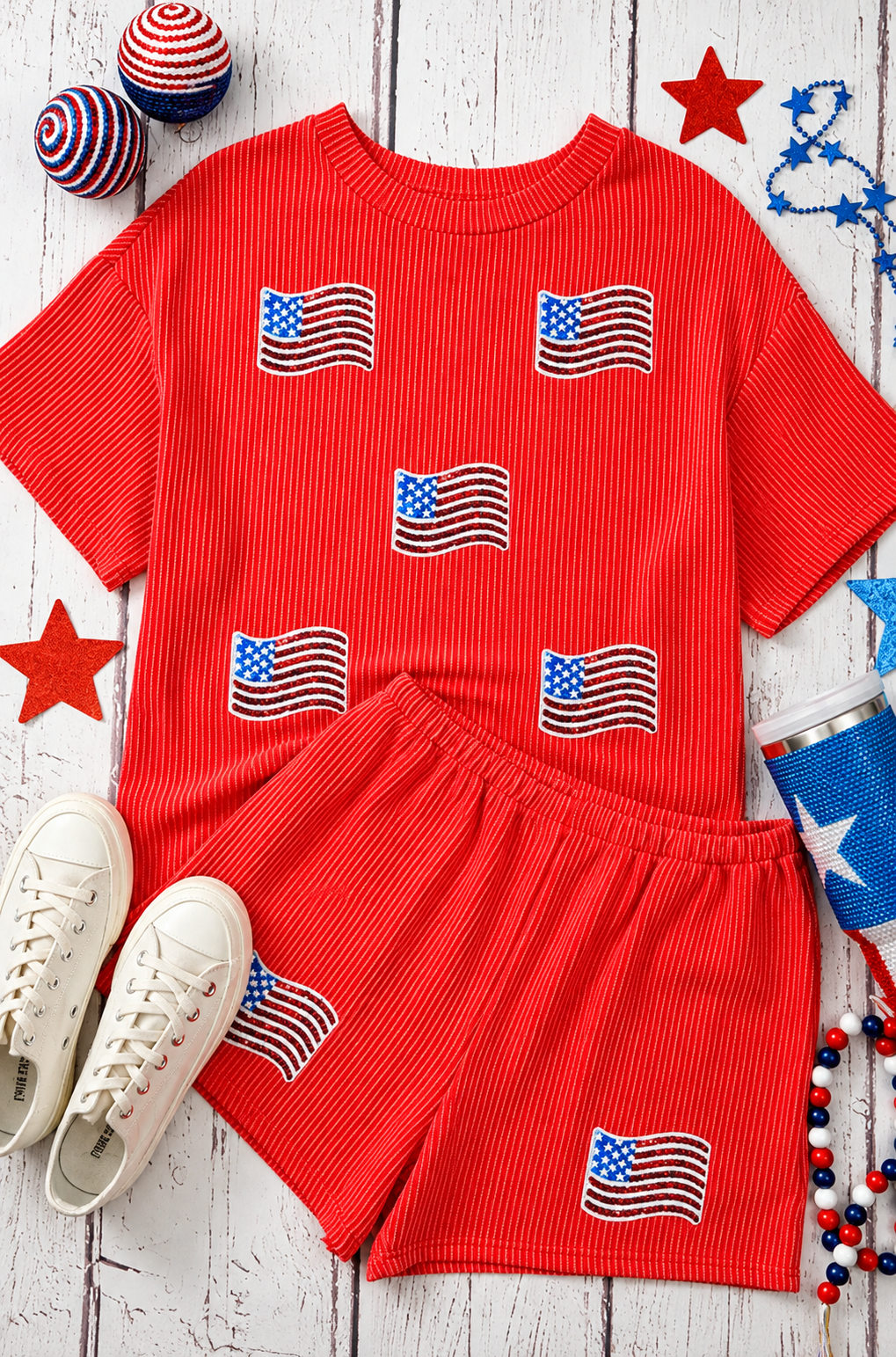Patriotic Red Ribbed Outfit Flat Lay.png