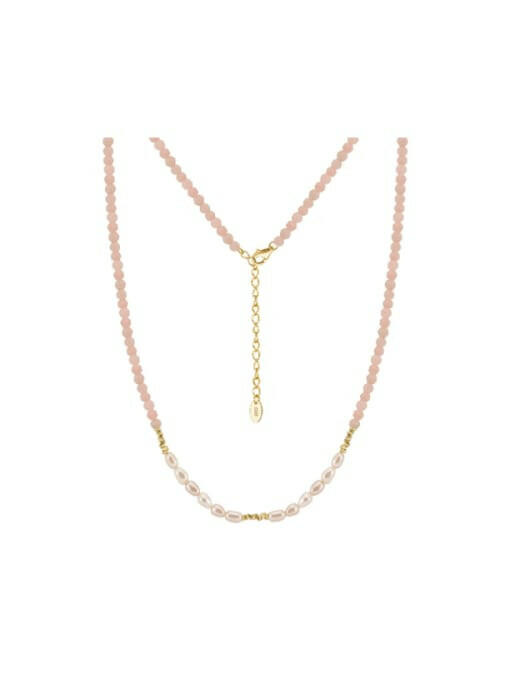 Dreamy Pink Natural Stone Bohemian Beaded Necklace-Necklaces-Krush Kandy, Women's Online Fashion Boutique Located in Phoenix, Arizona (Scottsdale Area)