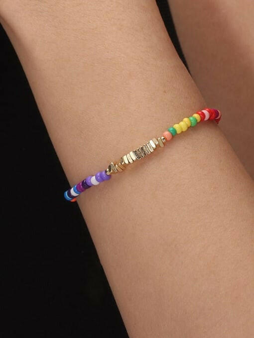 Multi Color & Pearl Beaded Bracelet-Bracelets-Krush Kandy, Women's Online Fashion Boutique Located in Phoenix, Arizona (Scottsdale Area)