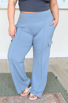 Race to Relax Cargo Pants in Chambray-Pants-Krush Kandy, Women's Online Fashion Boutique Located in Phoenix, Arizona (Scottsdale Area)