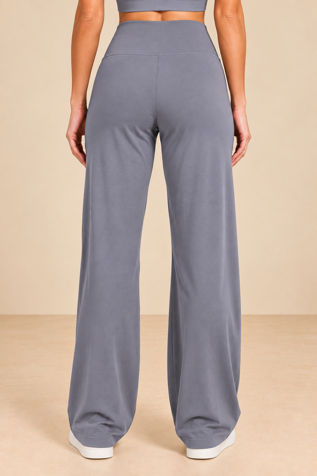 Rear View Gray Wide-Leg Lounge Pants.png
