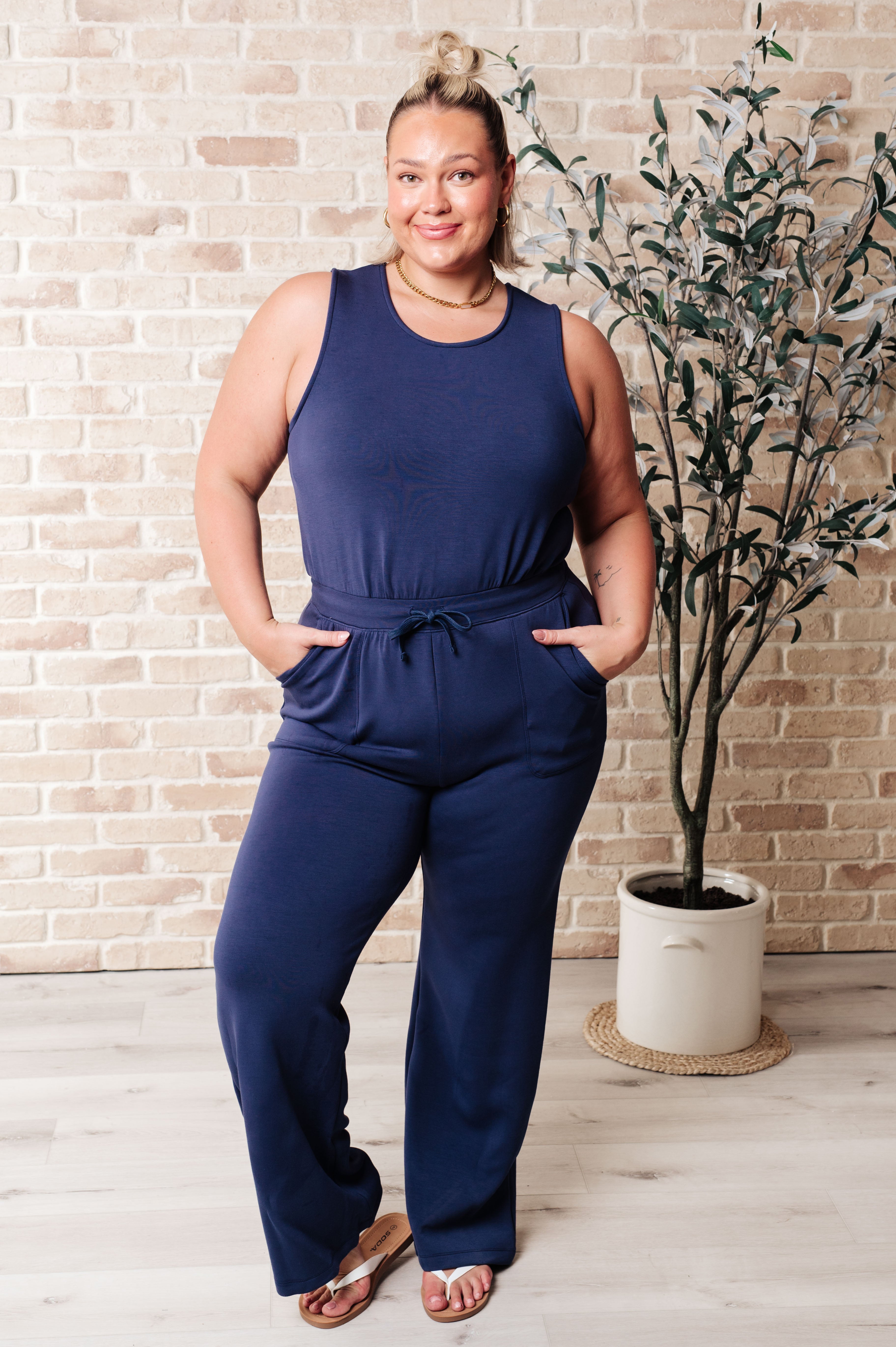 Rest Day Straight Leg Jumpsuit-Jumpsuits & Rompers-Krush Kandy, Women's Online Fashion Boutique Located in Phoenix, Arizona (Scottsdale Area)