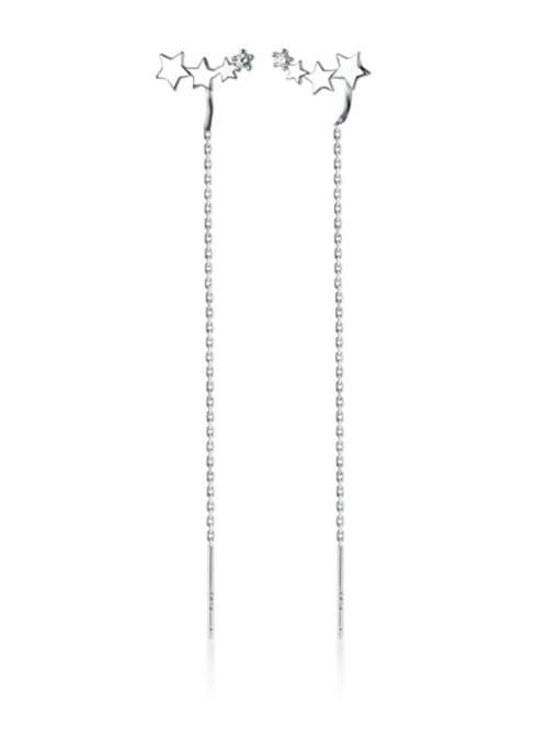 Sterling Silver Tassel Trend Threader Earrings-Earrings-Krush Kandy, Women's Online Fashion Boutique Located in Phoenix, Arizona (Scottsdale Area)