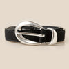 Oval Buckle Soft Leather Belt