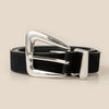 Warped Buckle Vegan Leather Belt