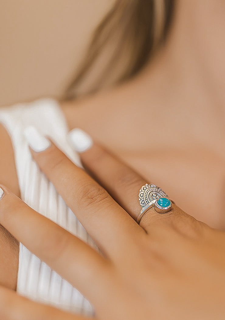 EXCLUSIVE: Free Spirit Sterling Silver Turquoise Ring-Band Rings-Krush Kandy, Women's Online Fashion Boutique Located in Phoenix, Arizona (Scottsdale Area)