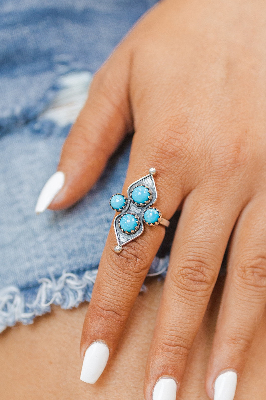 Lucky Turquoise Ring-Statement Rings-Krush Kandy, Women's Online Fashion Boutique Located in Phoenix, Arizona (Scottsdale Area)