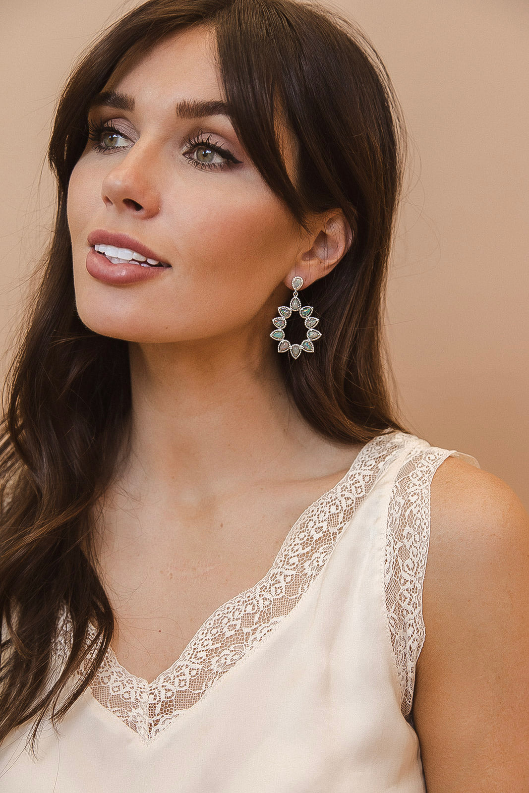 Eternal Bloom Teardrop Stone Earrings-Earrings-Krush Kandy, Women's Online Fashion Boutique Located in Phoenix, Arizona (Scottsdale Area)