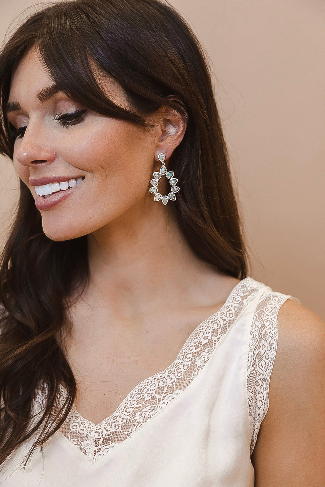 Eternal Bloom Teardrop Stone Earrings-Earrings-Krush Kandy, Women's Online Fashion Boutique Located in Phoenix, Arizona (Scottsdale Area)