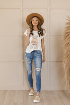 30" Destroyed Front Button Jean | KANCAN-Jeans-Krush Kandy, Women's Online Fashion Boutique Located in Phoenix, Arizona (Scottsdale Area)