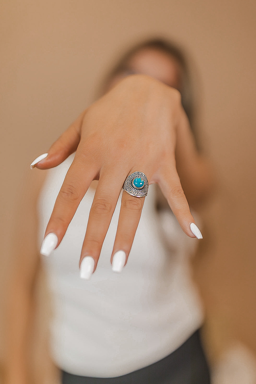 Tell Me A Story Turquoise Ring-Band Rings-Krush Kandy, Women's Online Fashion Boutique Located in Phoenix, Arizona (Scottsdale Area)