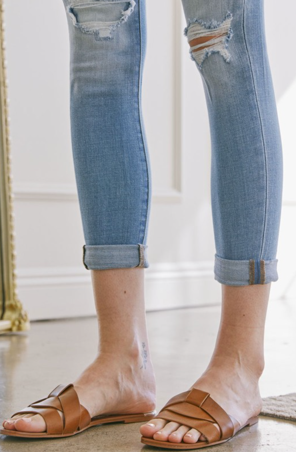 KanCan Callie Mid Rise Distressed Ankle Skinny Jean-Jeans-Krush Kandy, Women's Online Fashion Boutique Located in Phoenix, Arizona (Scottsdale Area)