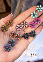 Mini Daisy Earrings | Multiple Stone Options!-Stud Earrings-Krush Kandy, Women's Online Fashion Boutique Located in Phoenix, Arizona (Scottsdale Area)