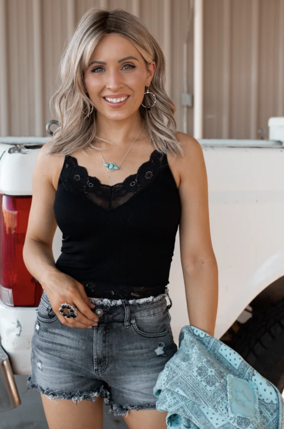 Star Gazed Hoop Sterling Silver Earring-Drop Earrings-Krush Kandy, Women's Online Fashion Boutique Located in Phoenix, Arizona (Scottsdale Area)